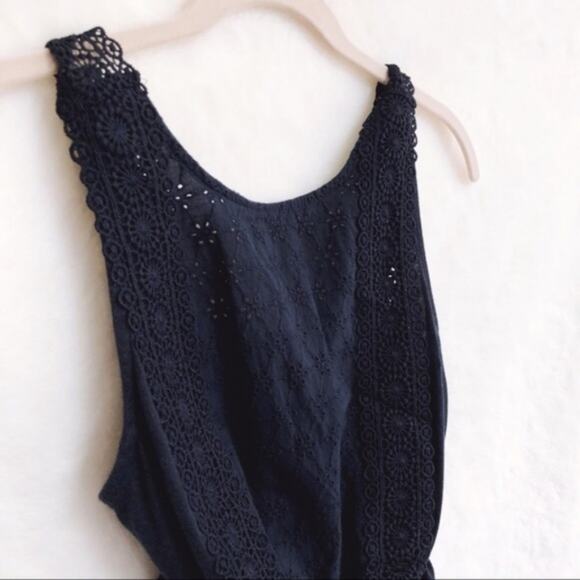 Atmosphere Dark Blue Sleeveless Pattern Dress - Picture 5 of 8